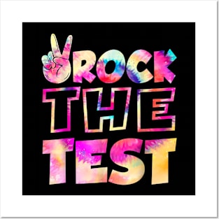 Peace Tie Dye Rock The Test Happy Testing Day Teacher Lover Posters and Art